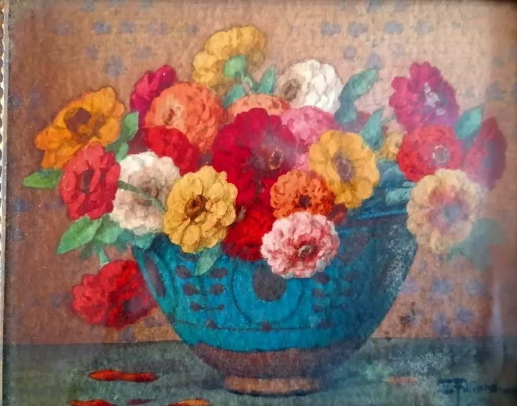 ernest filliard bouquet de zinias