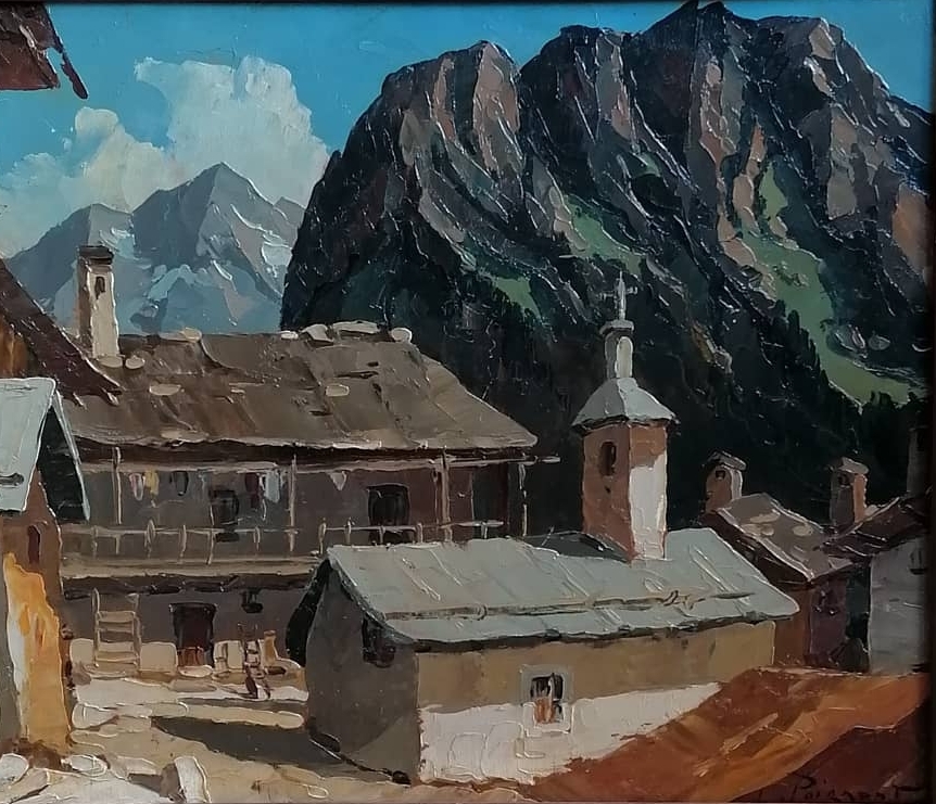 lucien poignant village de la croix et la chapelle près de pralognan